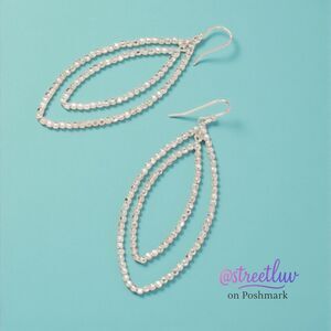 RARE stella & dot ~ silver bardot hoop earrings